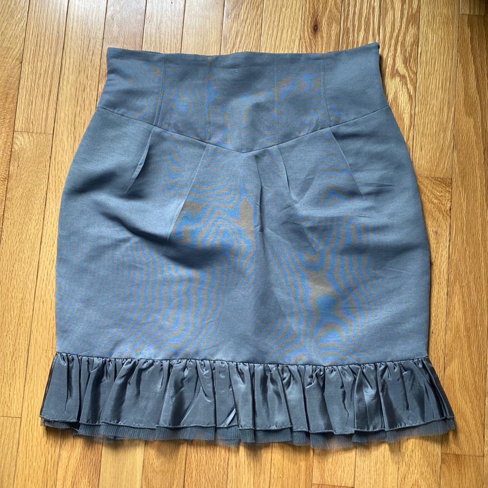 Gray knee length skirt